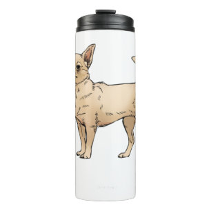 Brave Chihuahua Blue Thermal Tumbler
