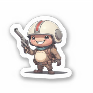 brave cute little soldier