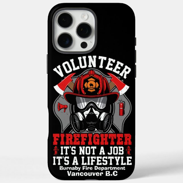 Brave firefighter ready for action in vibrant gear Case-Mate iPhone case (Back)