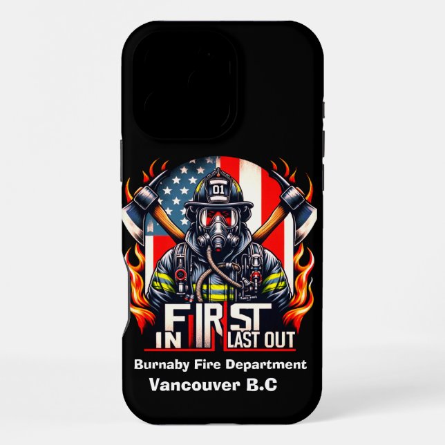 Brave firefighter ready iPhone case (Back)