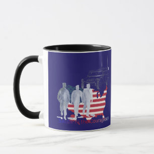 Brave hearts tribute navy blue mug