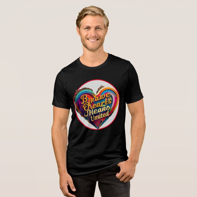 "Brave Hearts Unite" Tri-Blend Shirt (Front Full)