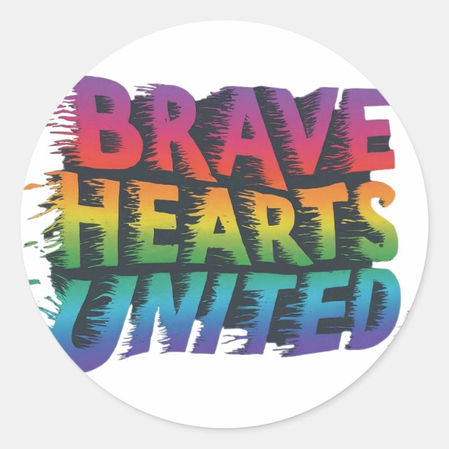 Brave Hearts United Classic Round Sticker (Front)
