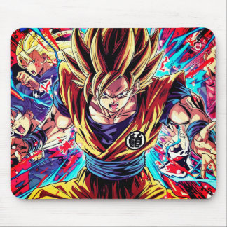 Brave Hero Anime Boy On Computer Laptop Mouse Mat