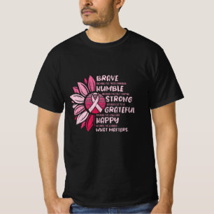 Brave Humble Breast Cancer Awareness Sunflower T-Shirt