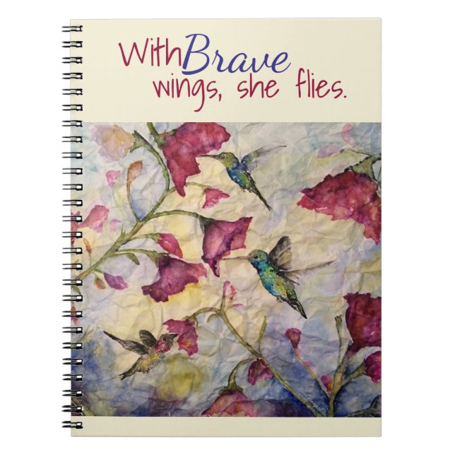 Brave Inspiration Hummingbird Art Notebook-Journal Notebook (Front)