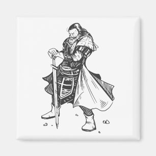 Brave Knight Hero Magnet