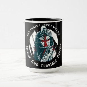 Brave Knight Quote Design Mug