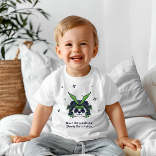 Brave like a samurai strong like a panda baby T-Shirt