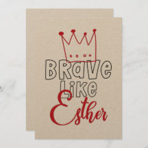 Brave Like Esther - Inspiring Jewish Purim Art