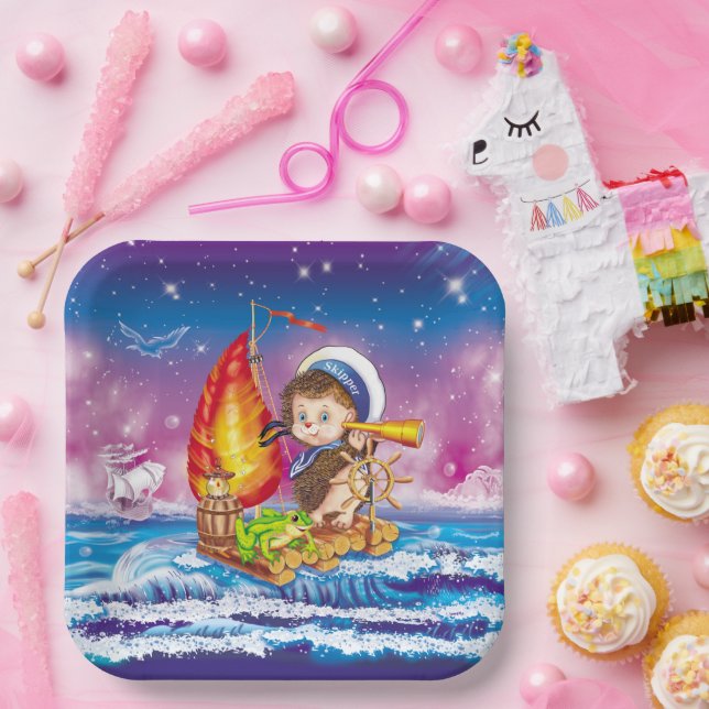 Brave sailor paper plate (Party)