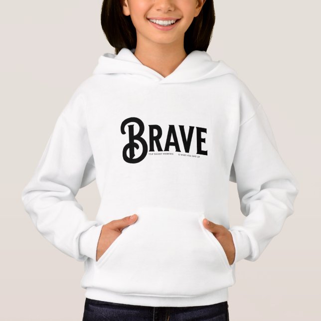 brave, Simple Script trendy Quotes (Front)