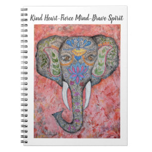 Brave Spirit Elephant Art Spiral Notebook