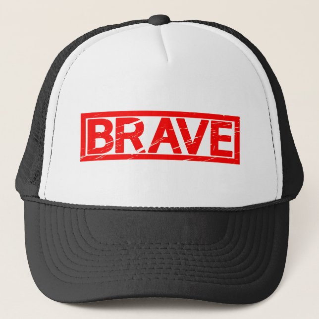 Brave Stamp Trucker Hat (Front)
