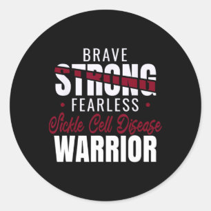 Brave Strong Fearless Classic Round Sticker