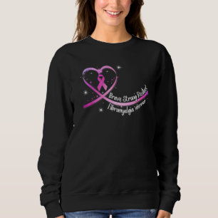 Brave Strong Resilient Fibromyalgia Warrior Awaren Sweatshirt