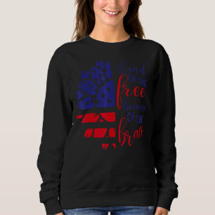 Brave Tie Dye Sunflower American Flag Patriotic 4t Sweatshirt