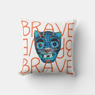 Brave Tiger Throw Pillow