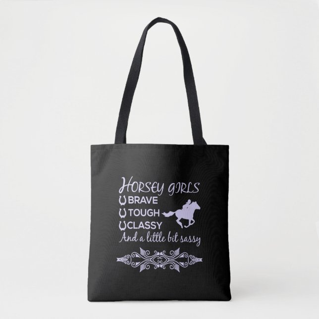 Brave Tough Classy Horse   Tote Bag (Front)