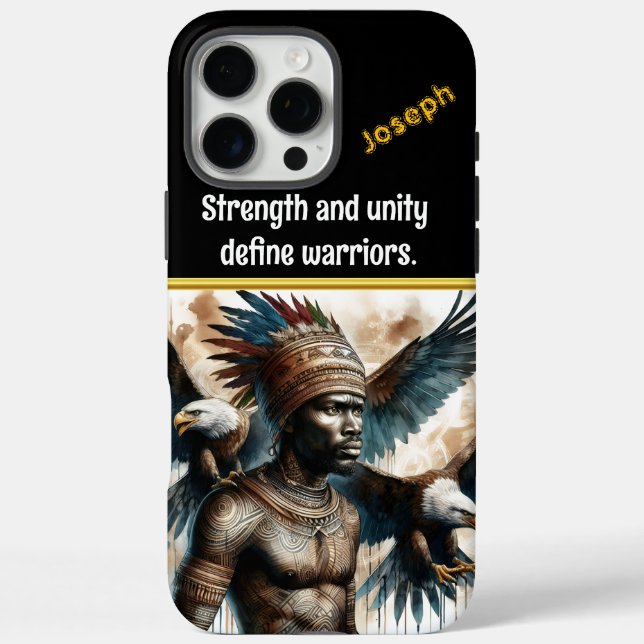 Brave warrior with eagle symbols Case-Mate iPhone case (Back)