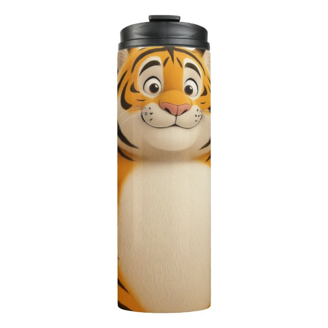 Brave Zodiac Tiger Cartoon Thermal Tumbler (Front)