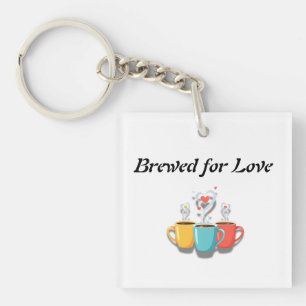 Braved Just Love – Whimsical Coffee Mugs with Hear Key Ring