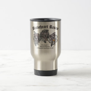 BraveHeart Pit Bull Rescue Logo Travel Mug