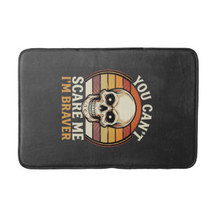 Braver Halloween Skull Retro Horror Design_1 Bath Mat