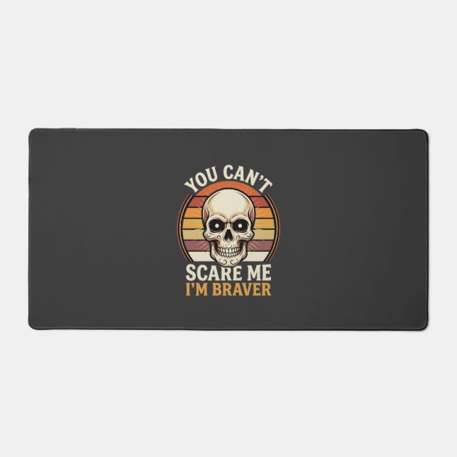 Braver Halloween Skull Retro Horror Design_1 Desk Mat (Front)