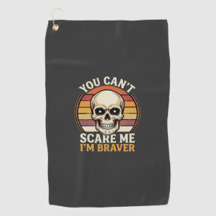 Braver Halloween Skull Retro Horror Design_1 Golf Towel