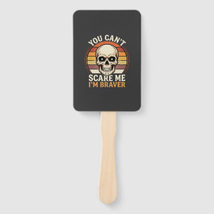 Braver Halloween Skull Retro Horror Design_1 Hand Fan