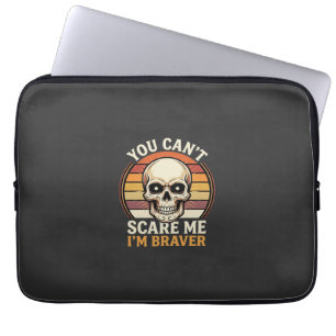 Braver Halloween Skull Retro Horror Design_1 Laptop Sleeve