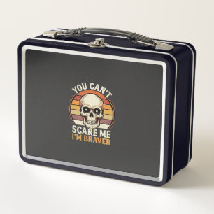 Braver Halloween Skull Retro Horror Design_1 Metal Lunch Box