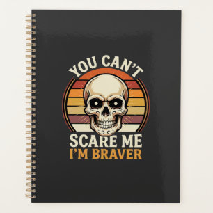 Braver Halloween Skull Retro Horror Design_1 Planner