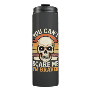 Braver Halloween Skull Retro Horror Design_1 Thermal Tumbler