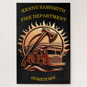 Bravery And Dedication Fire Department  Jigsaw Puzzle