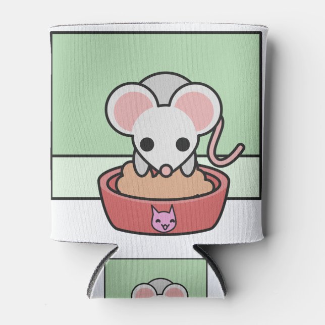 Bravery Cat Rat Can Cooler (Front)