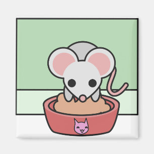 Bravery Cat Rat Magnet