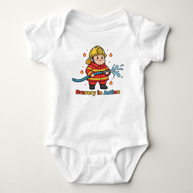 Bravery in Action – Firefighter Hero Tee (Front)