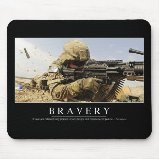 Bravery: Inspirational Quote Mouse Mat