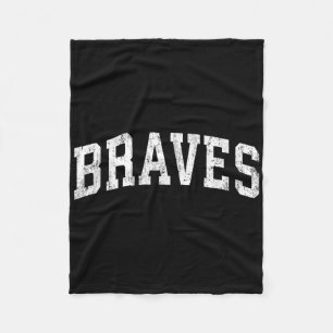Braves Mascot Vintage Athletic Sports Name Design Fleece Blanket