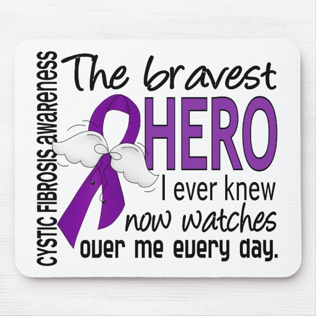 Bravest Hero I Ever Knew Cystic Fibrosis Mouse Mat (Front)