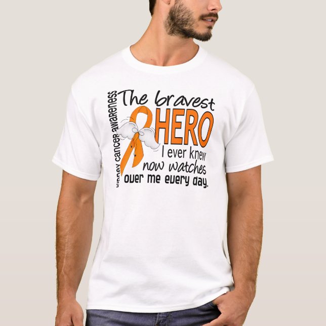 Bravest Hero I Ever Knew Kidney Cancer T-Shirt (Front)