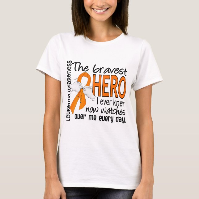 Bravest Hero I Ever Knew Leukaemia T-Shirt (Front)