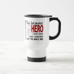 Bravest Hero I Ever Knew Lung Cancer Travel Mug