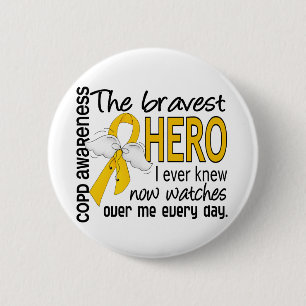 Bravest Hero I Knew COPD 6 Cm Round Badge