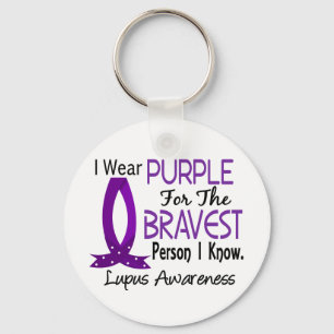 Bravest Person I Know Lupus Key Ring
