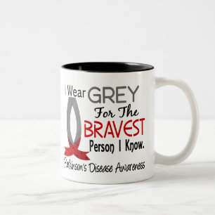 Bravest Person I Know Parkinson's Disease Two-Tone Coffee Mug