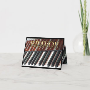 Bravo! congratulations folding piano card