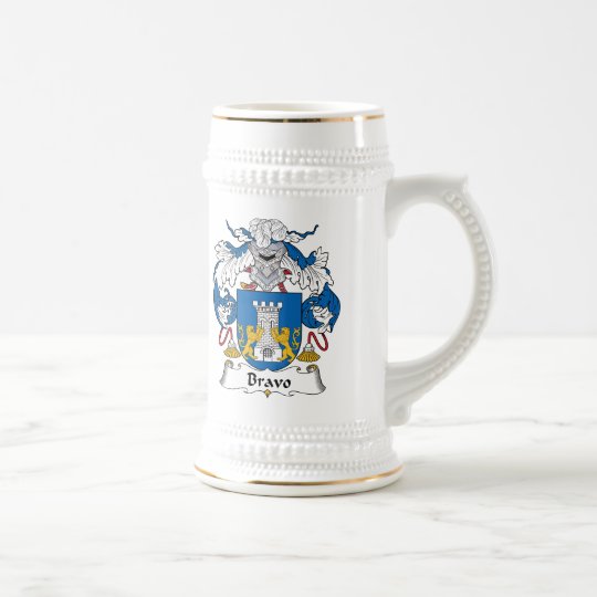 Bravo Family Crest Beer Stein